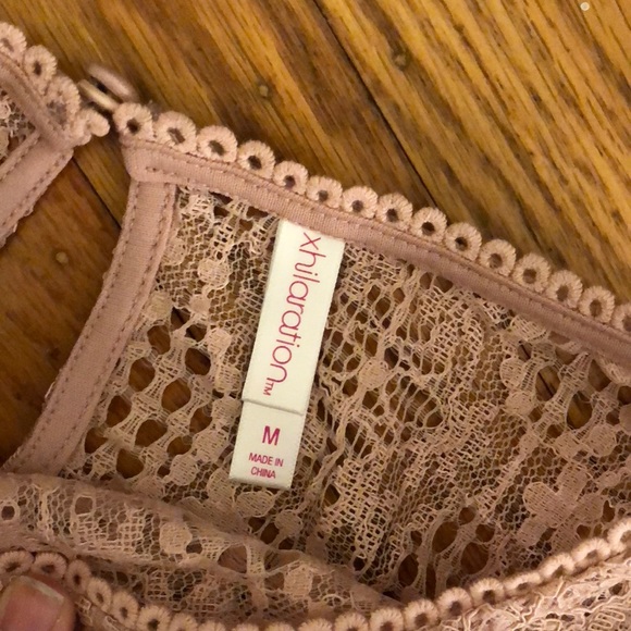 Xhilaration light pink lace 2pc skirt and shirt - Picture 7 of 8